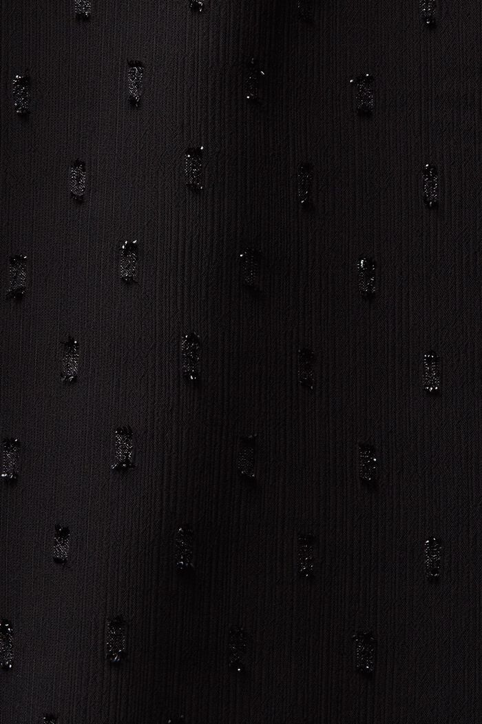 Glitter Plumetis Chiffon Mini Dress, BLACK, detail image number 6