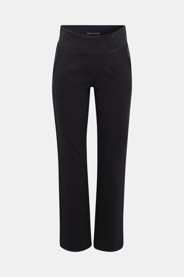 Jersey trousers made of organic cotton, BLACK, overview