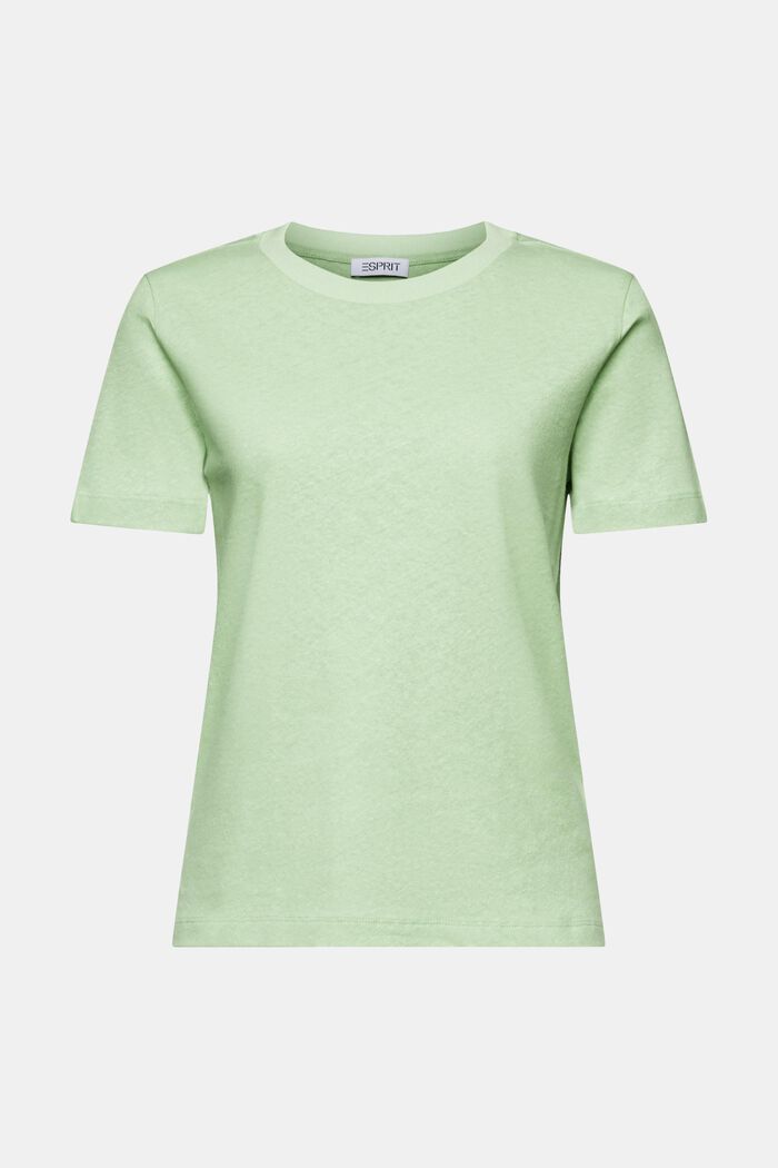 Cotton-Linen T-Shirt, LIGHT GREEN, detail image number 7