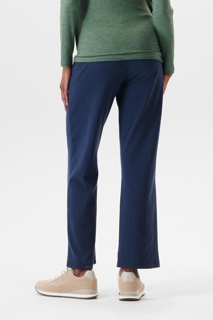 Jersey trousers with a under-bump waistband, DARK BLUE, detail image number 1