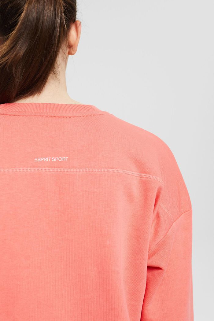 Made of recycled material: sweatshirt with zip pockets, CORAL, detail image number 2
