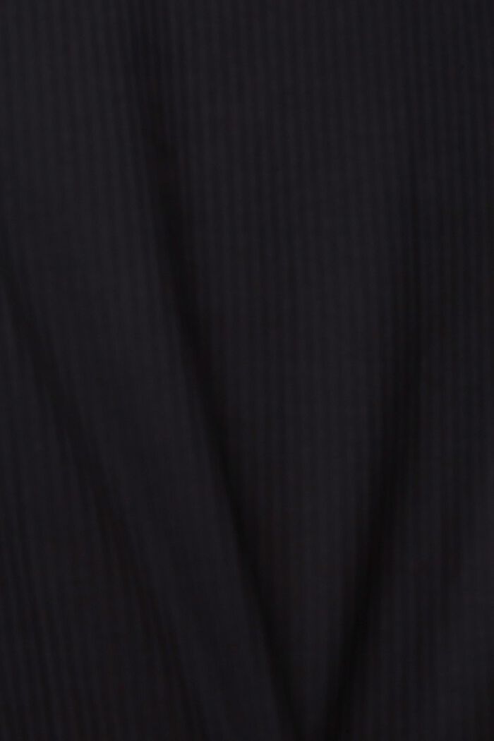 Ribbed top with a ruffled edge, BLACK, detail image number 4