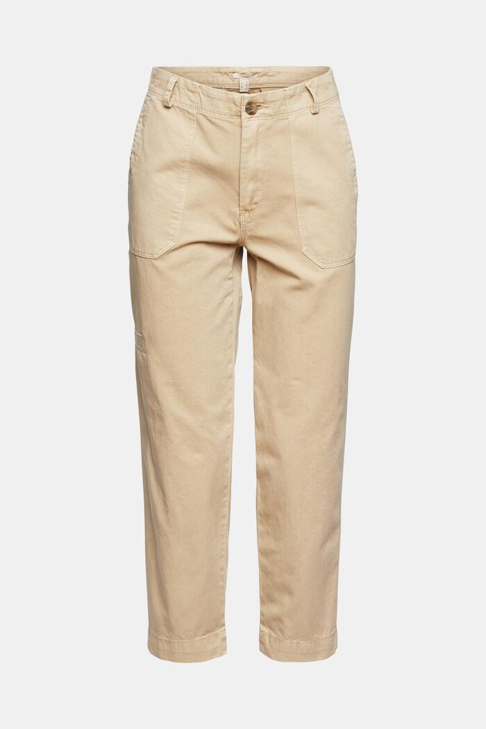 Capri trousers in pima cotton, SAND, detail image number 6