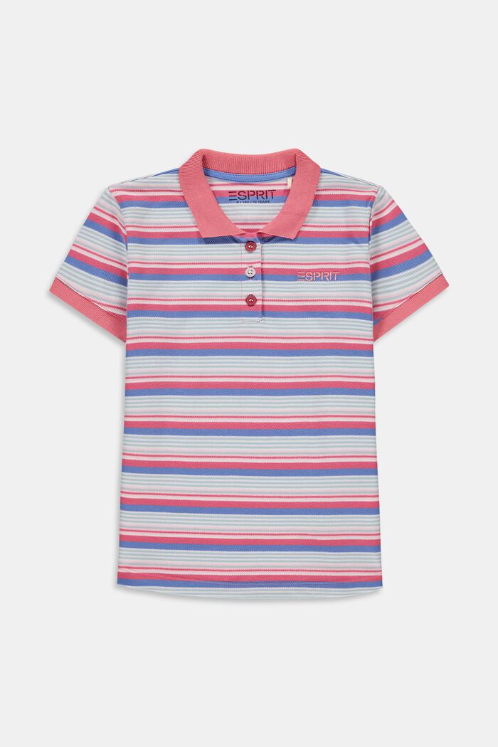 Striped polo shirt in cotton piqué