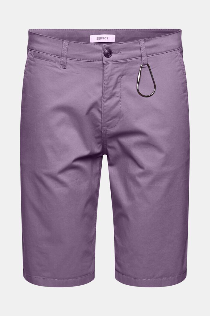 Short organic cotton trousers, DARK MAUVE, detail image number 2