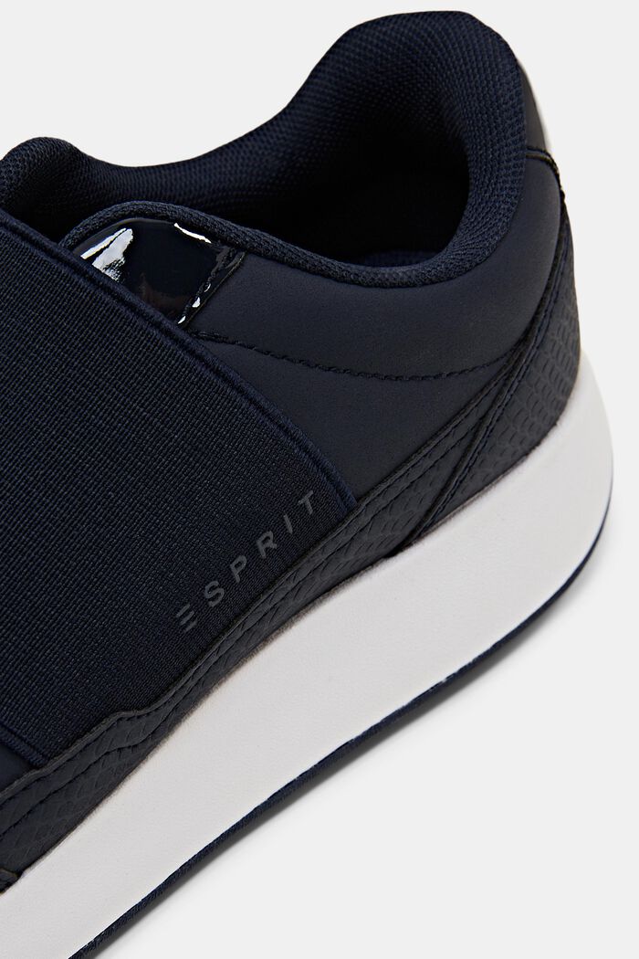 Faux Leather Slip-On Trainers, NAVY, detail image number 3