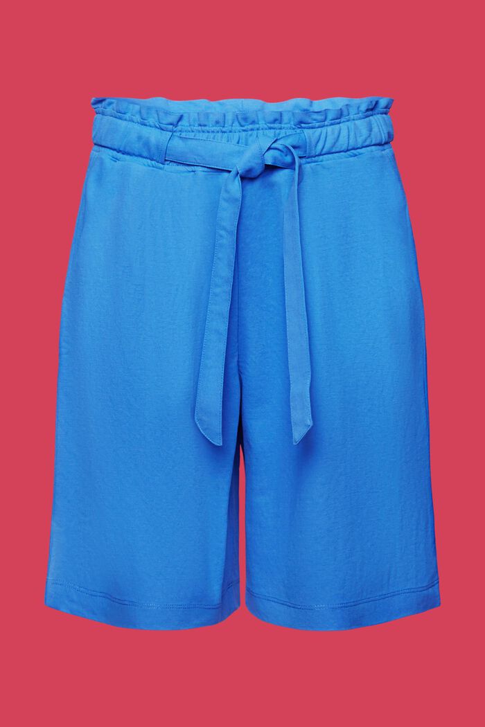 Pull-on Bermuda shorts with tie belt, BRIGHT BLUE, detail image number 7