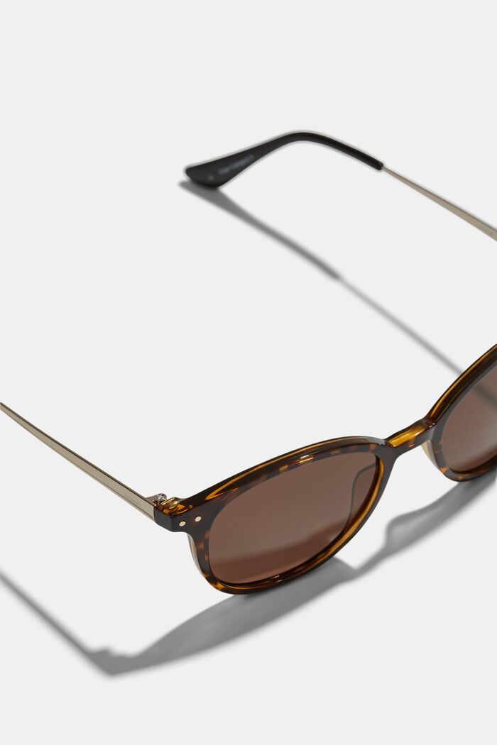 Round sunglasses with metal temples, HAVANNA, detail image number 1