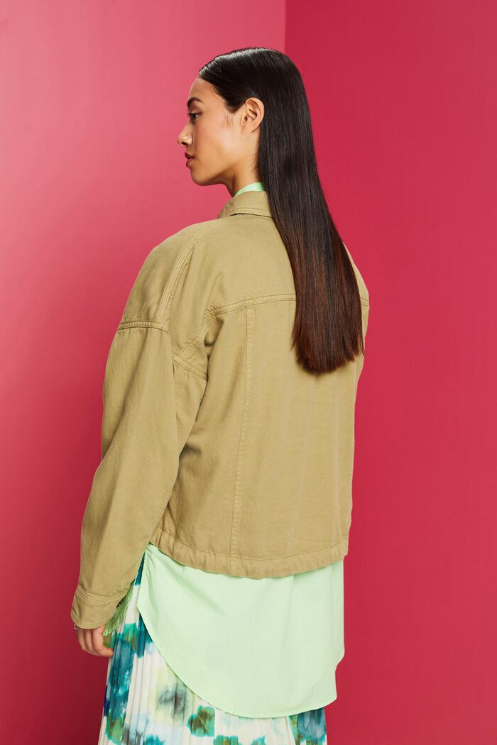 Boxy twill jacket, PISTACHIO GREEN, detail image number 3