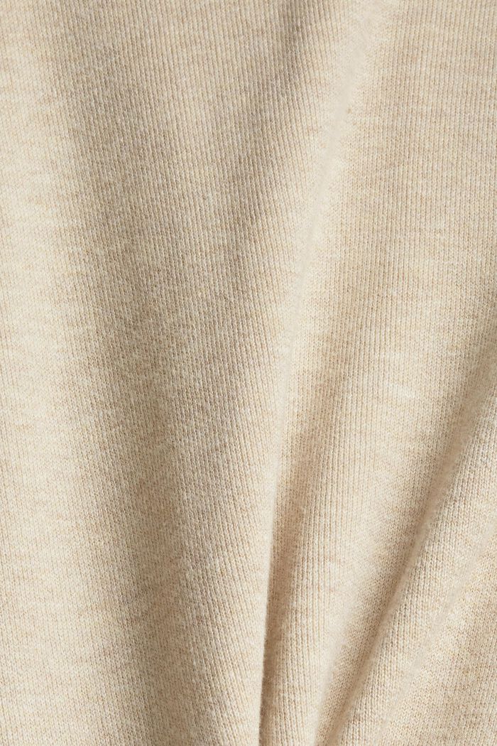 Zip-up cardigan made of blended organic cotton, SAND, detail image number 4