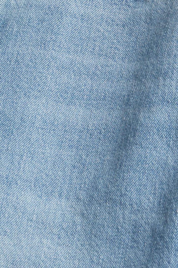 Stretch jeans with a high waistband, BLUE LIGHT WASHED, detail image number 4