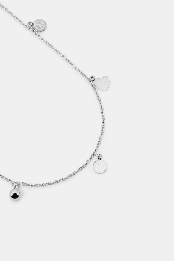 Lucky charms anklet, stainless steel, SILVER, detail image number 1