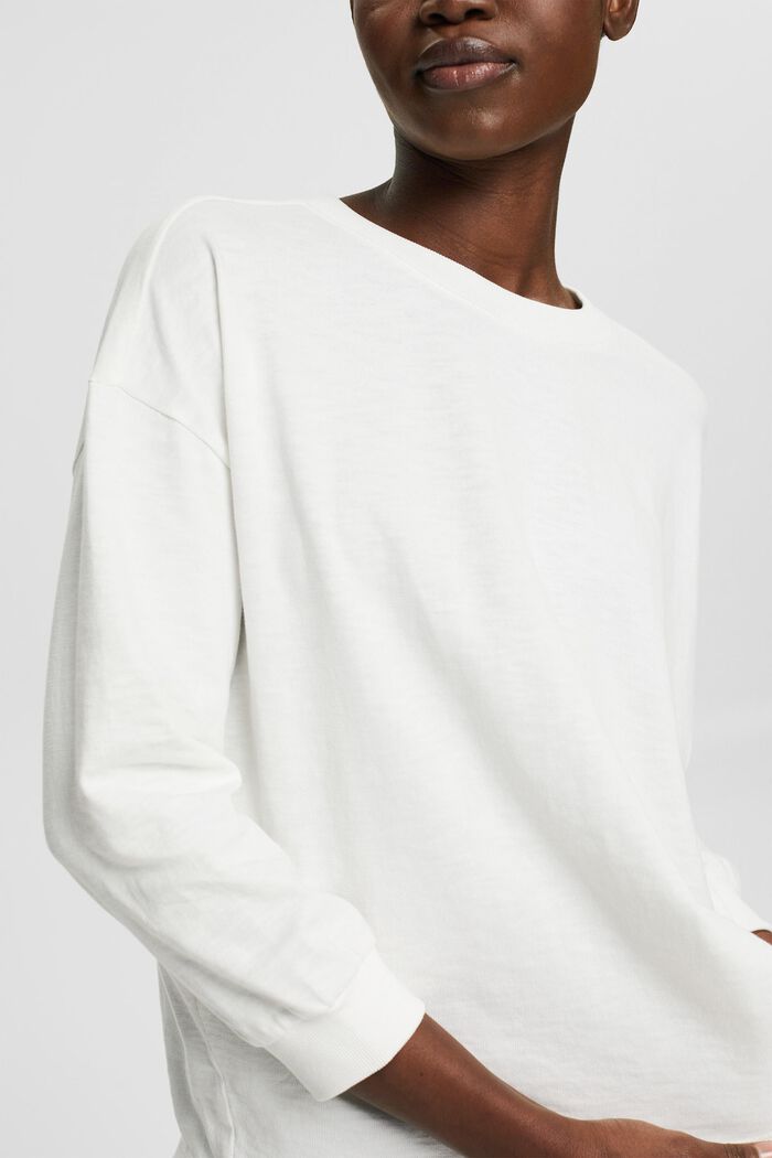 Top with 3/4 sleeves, OFF WHITE, detail image number 2