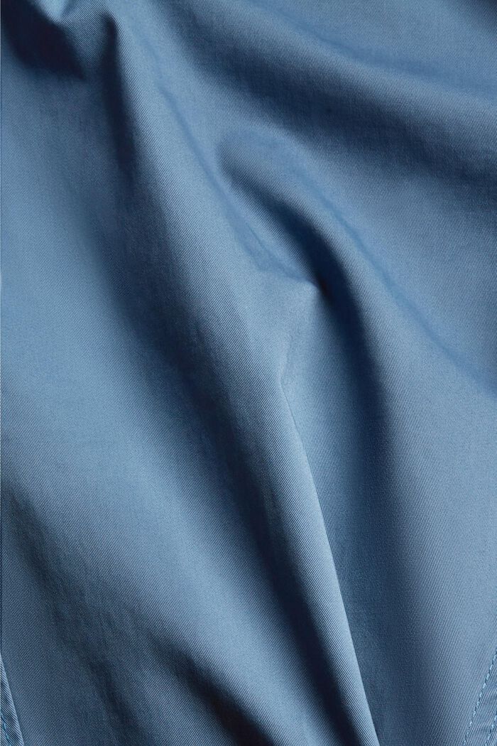 Narrowly-cut chinos made of organic cotton, BLUE, detail image number 4