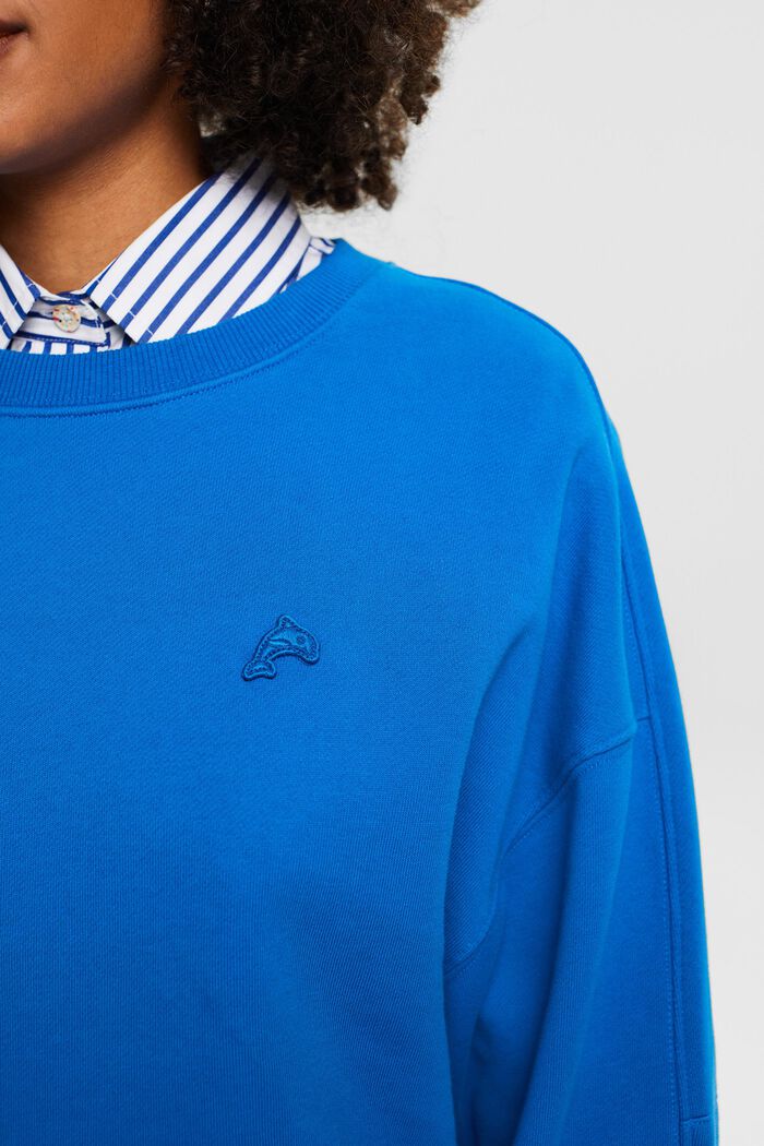 Color Dolphin Cropped Sweatshirt, BLUE, detail image number 3