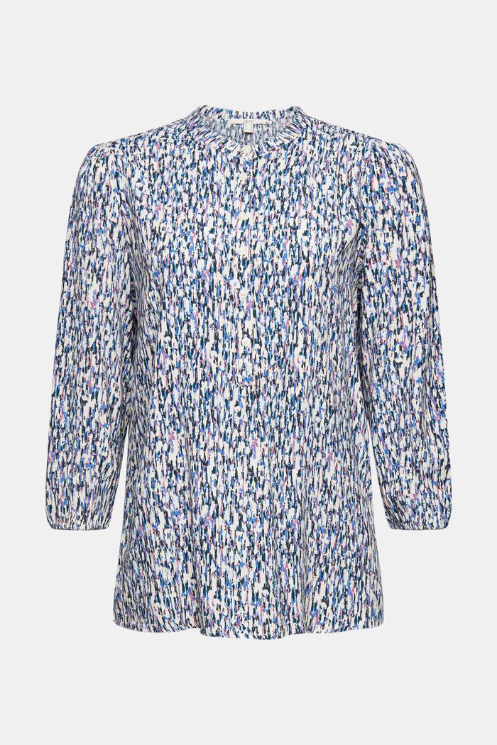 Patterned blouse with a button placket, BLUE LAVENDER, detail image number 6