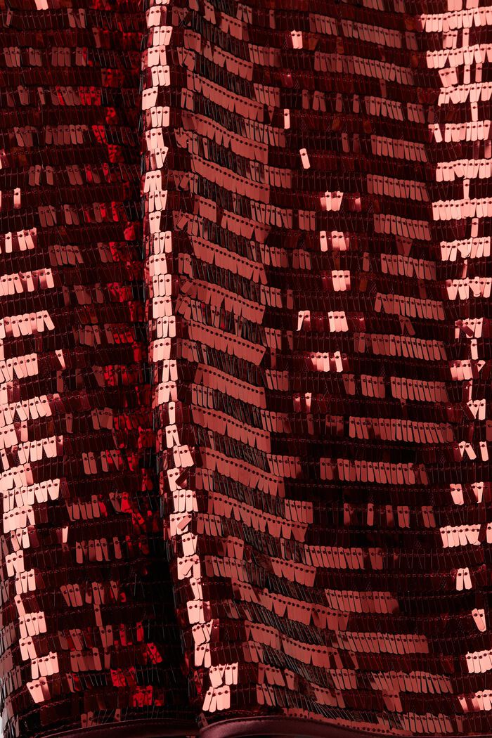 Dress with sequins, BORDEAUX RED, detail image number 6