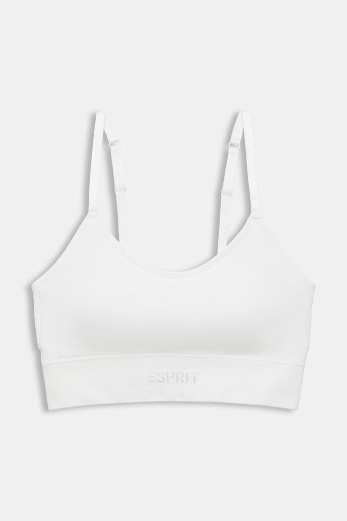 Seamless Padded Logo Bustier, OFF WHITE, detail image number 4
