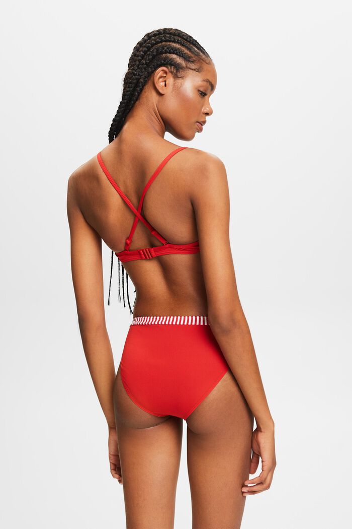 Padded Underwire Bikini Top, DARK RED, detail image number 3