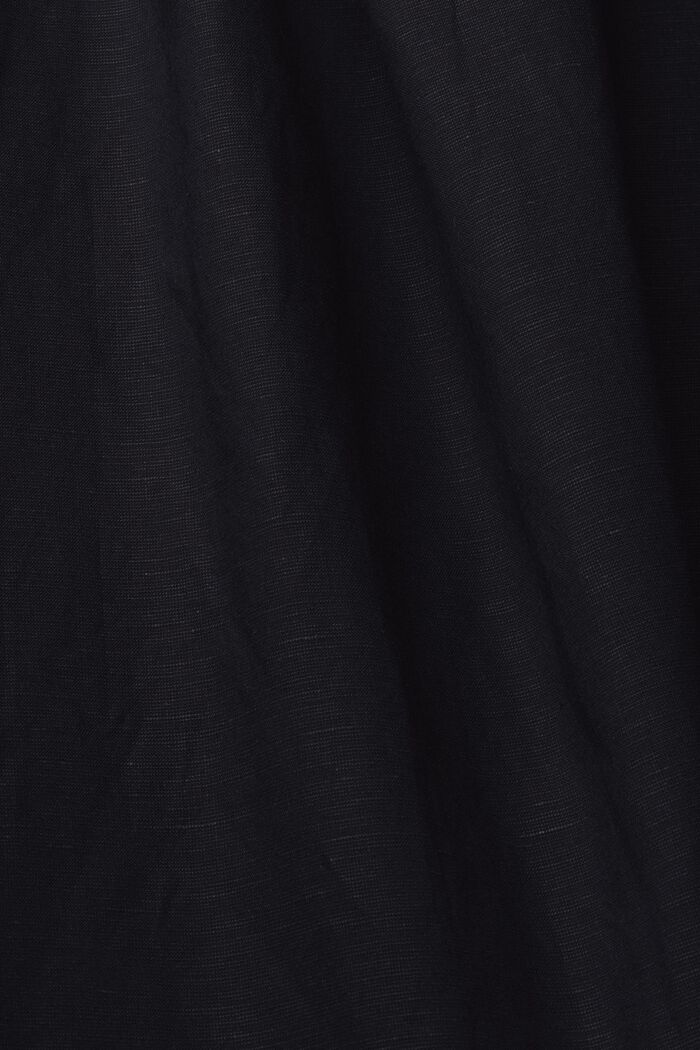 Linen blend: dress with a halterneck neckline, BLACK, detail image number 4