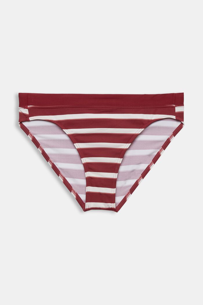 Striped mini bikini bottoms, DARK RED, detail image number 4