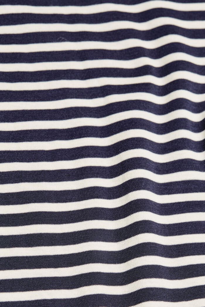 Striped long sleeve top made of 100% organic cotton, NAVY, detail image number 4