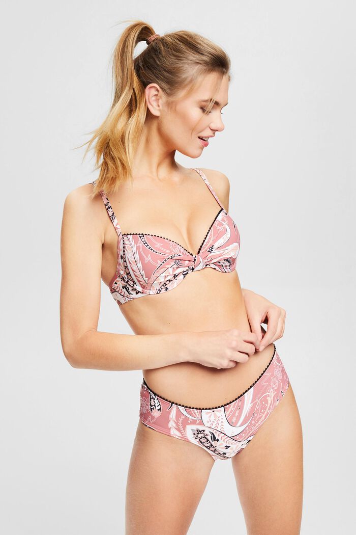 Made of recycled material: Padded bikini top, BLUSH, detail image number 0