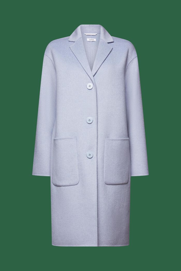 Wool Blend Coat, LIGHT BLUE LAVENDER, detail image number 6