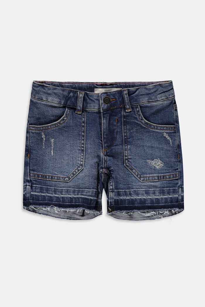 Recycled: denim shorts with an adjustable waistband