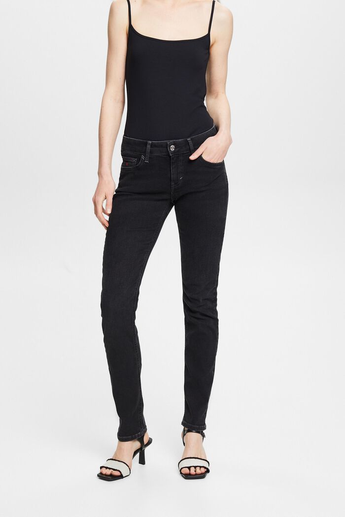 Mid-Rise Slim Jeans, BLACK RINSE, detail image number 0