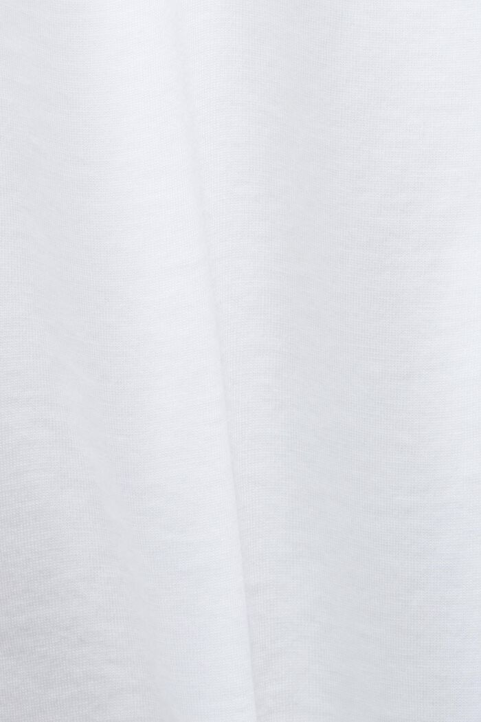 T-shirt with tiny print, 100% cotton, WHITE, detail image number 5