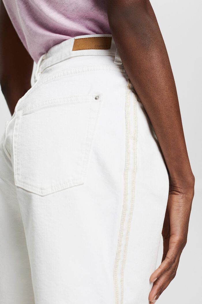 High-waisted denim shorts, WHITE, detail image number 5