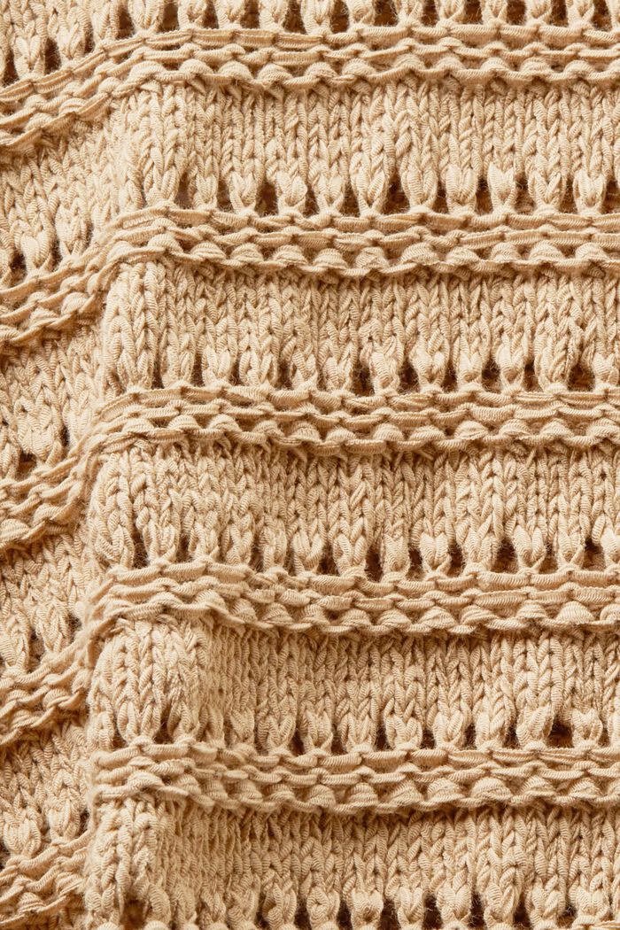 Open-Knit Sweater, BEIGE, detail image number 5