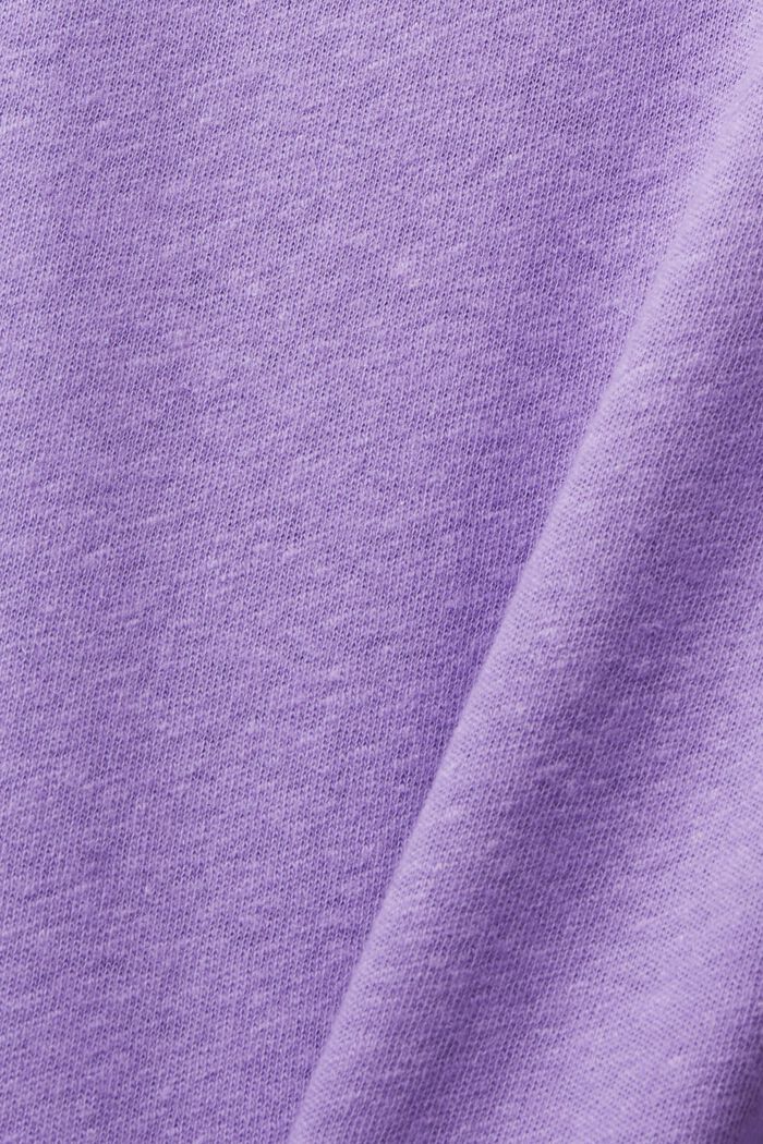Linen blend t-shirt, PURPLE, detail image number 5