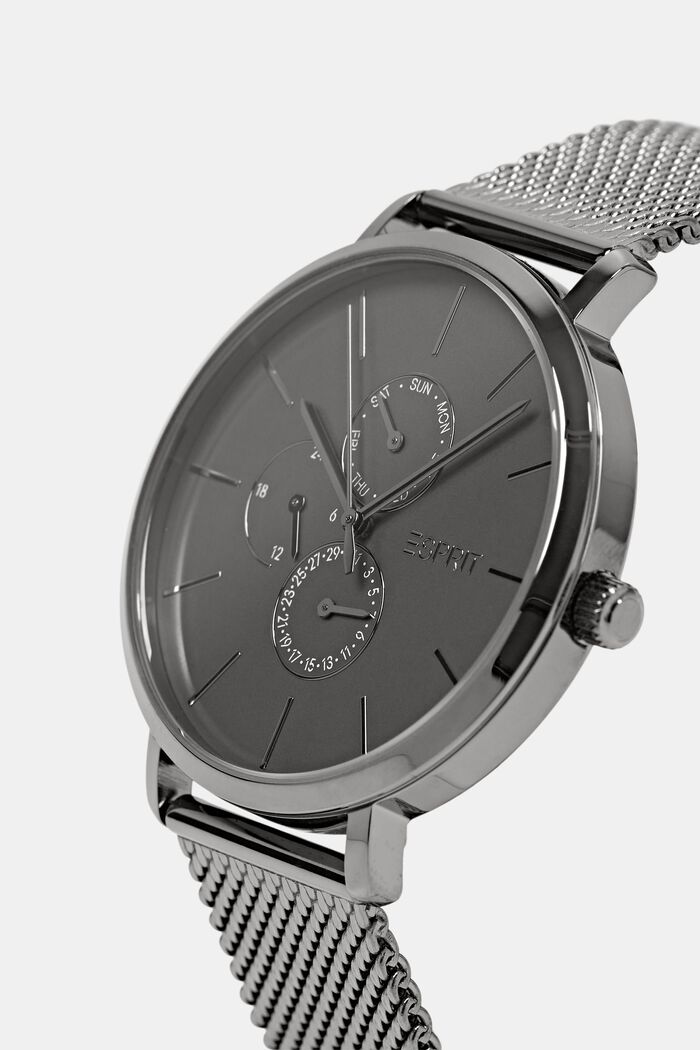 Stainless Steel Mesh Strap Watch, GREY, detail image number 1