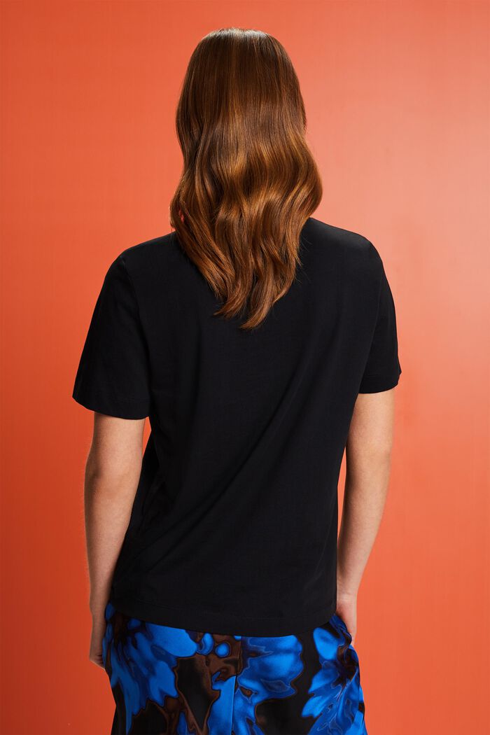 Front Print Jersey T-Shirt, BLACK, detail image number 2