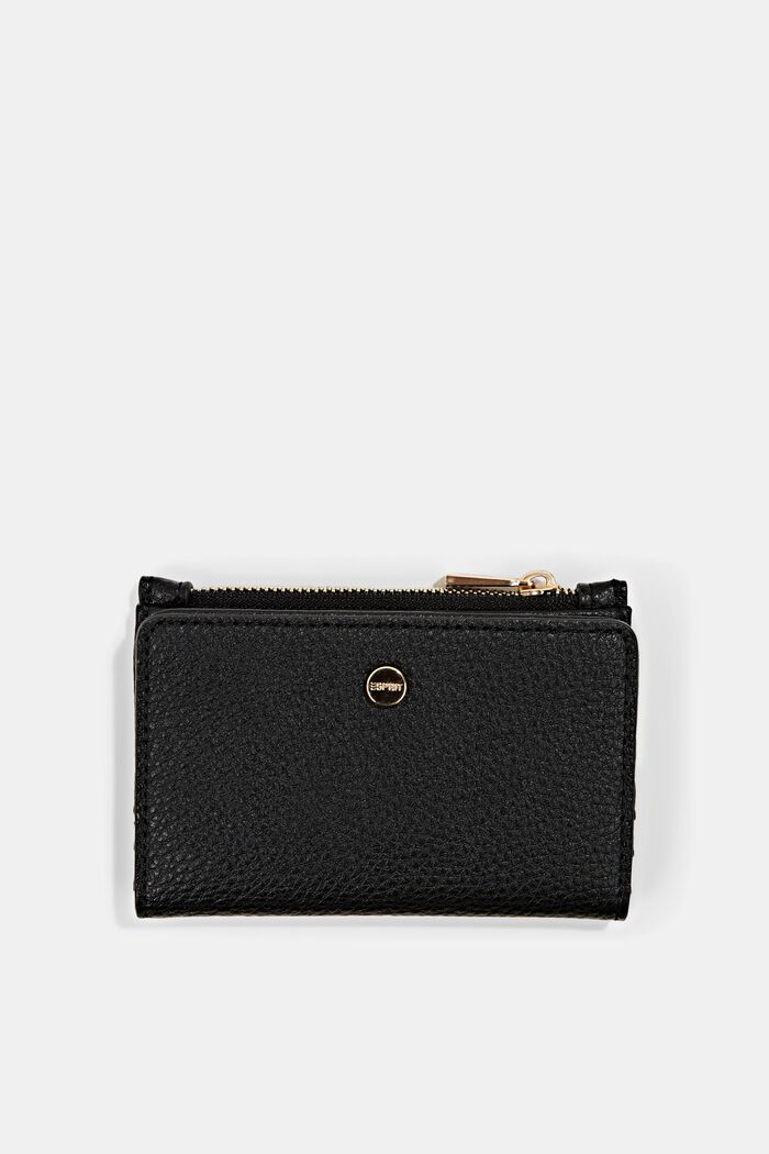 Vegan: small faux leather wallet, BLACK, detail image number 0