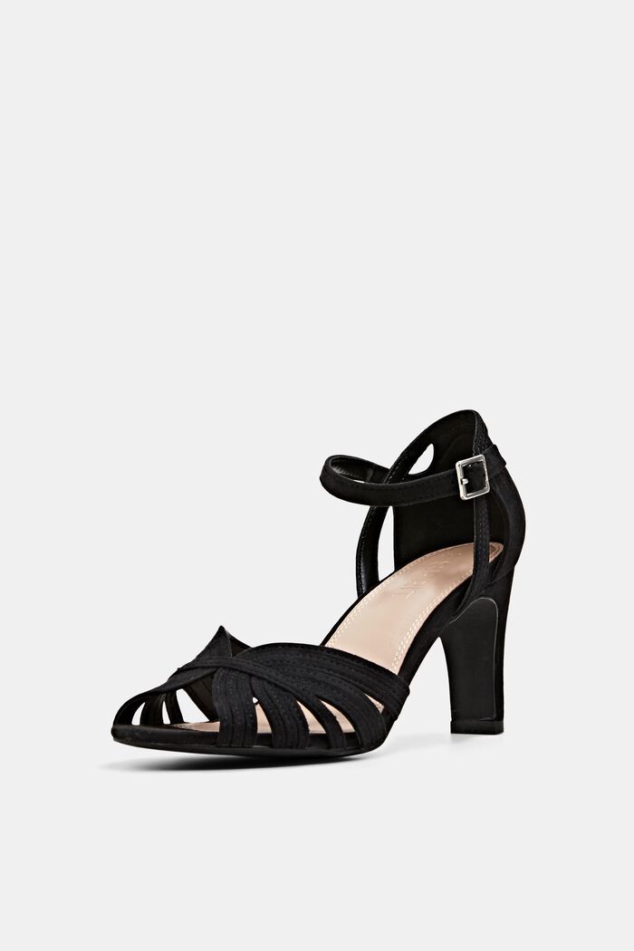 Sandals with a heel, BLACK, detail image number 2