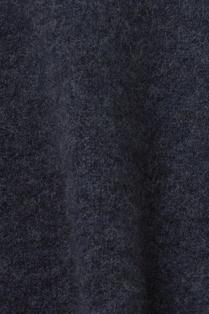 Wool Blend V-Neck Sweater, NAVY, detail image number 5