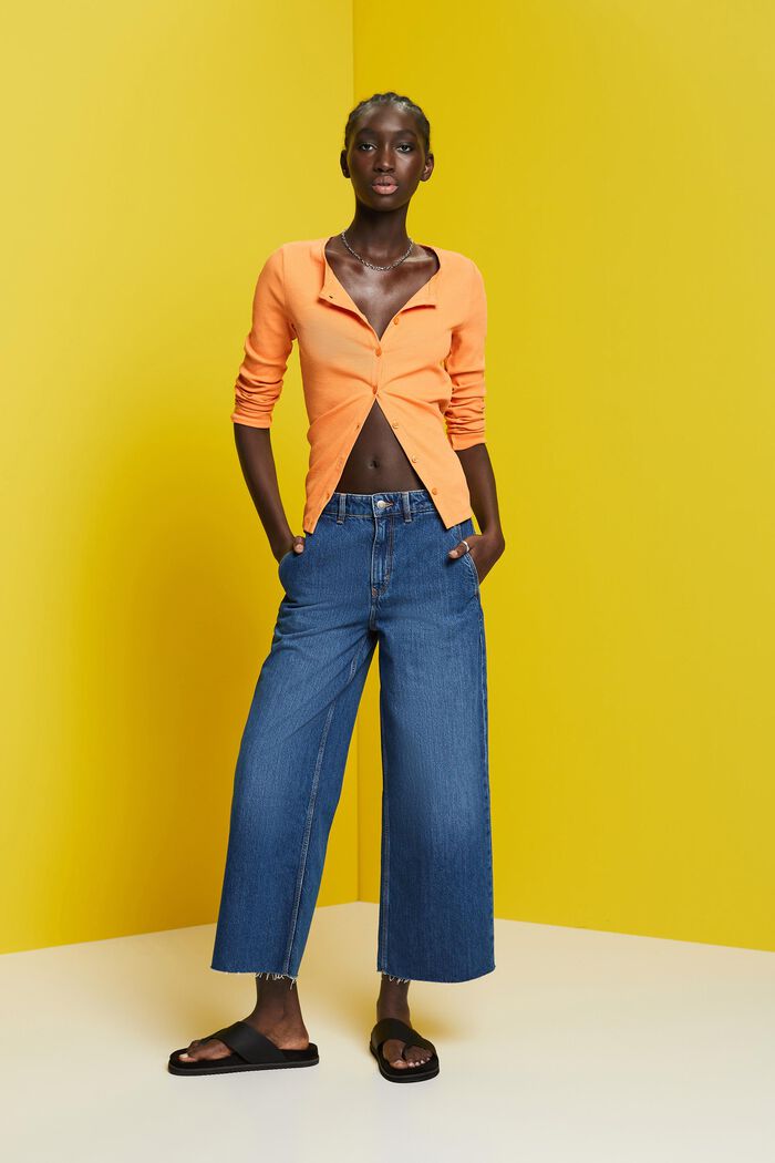 ESPRIT - High-rise culotte jeans at our Online Shop