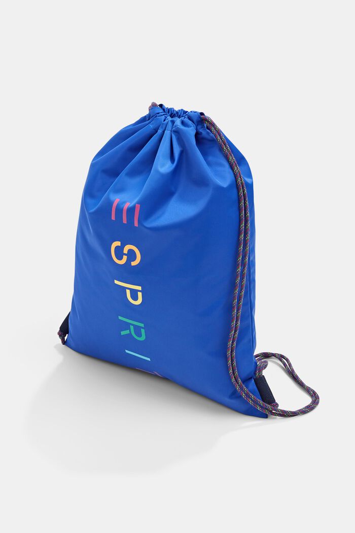 Sports bag with a colourful logo print, BRIGHT BLUE, detail image number 2