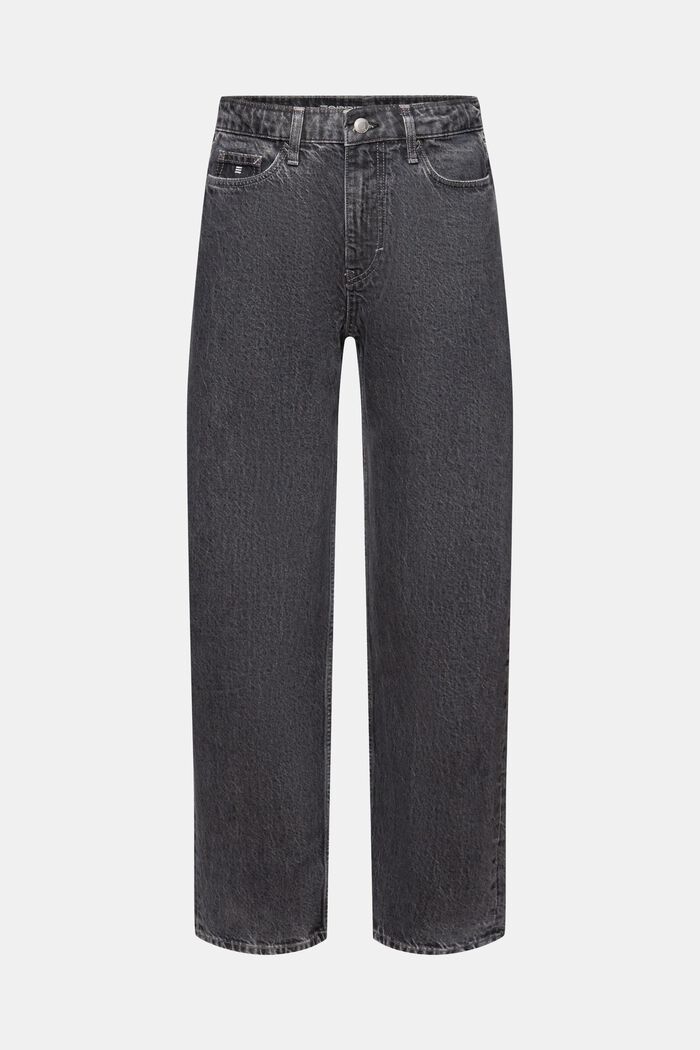 Retro Mid-Rise Straight Jeans, BLACK MEDIUM WASHED, detail image number 7