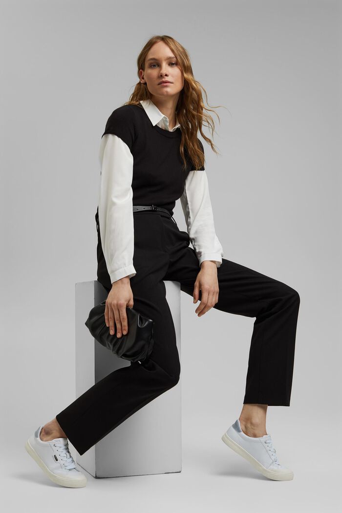 PURE BUSINESS mix + match trousers, BLACK, overview