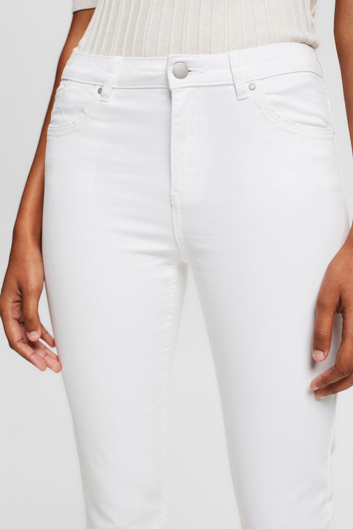 Stretch cotton trousers, WHITE, detail image number 2