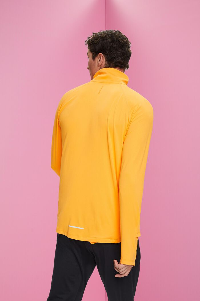 Long-sleeved active top with E-DRY, GOLDEN ORANGE, detail image number 3
