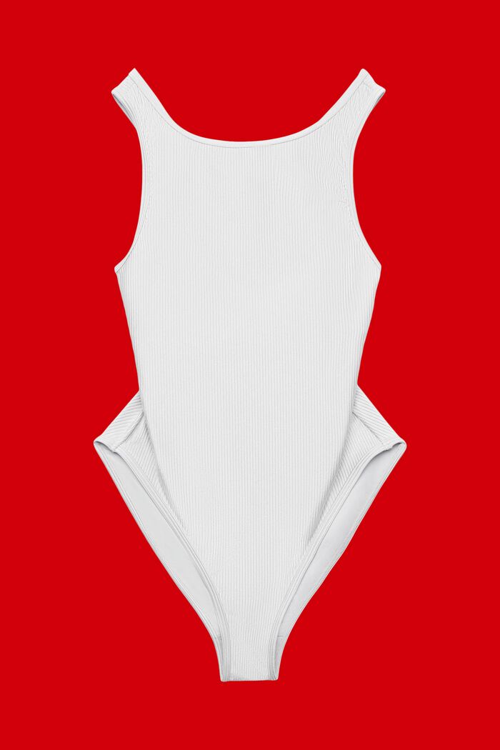 Silver beach padded swimsuit, SILVER, detail image number 4