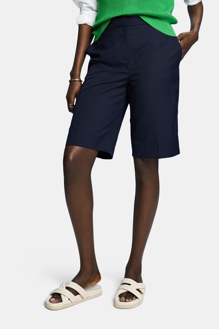 High-rise bermuda shorts, NAVY, detail image number 0