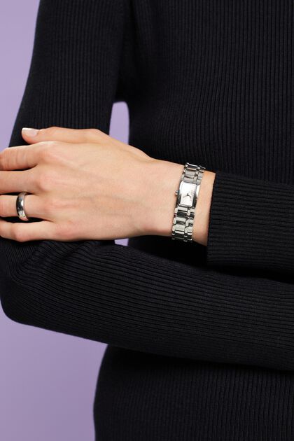 Square-Shaped Stainless Steel watch