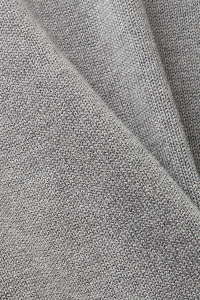 Cotton Crewneck Sweater, MEDIUM GREY, detail image number 5