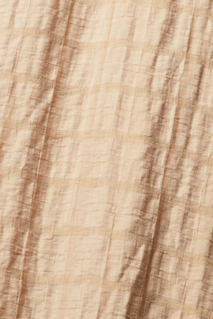 Checked midi dress in a crinkle look, CREAM BEIGE, detail image number 5